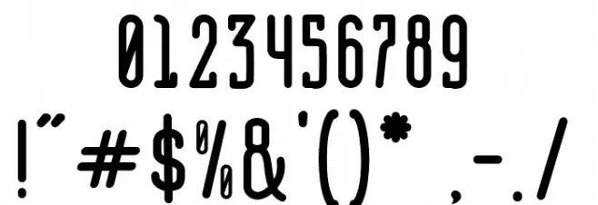 Melowest-Reguler Font OTHER CHARS