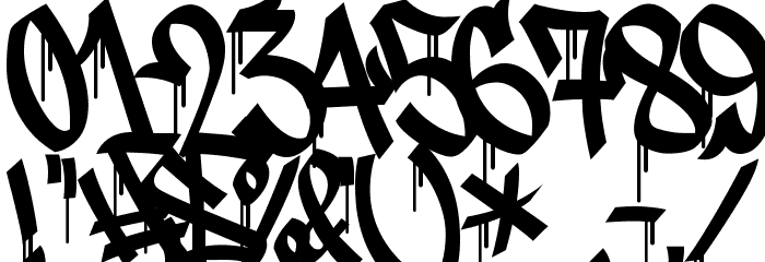 Meltdown Phantom Drip Drip Font Alte caractere
