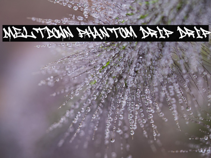Meltdown Phantom Drip Drip Font examples