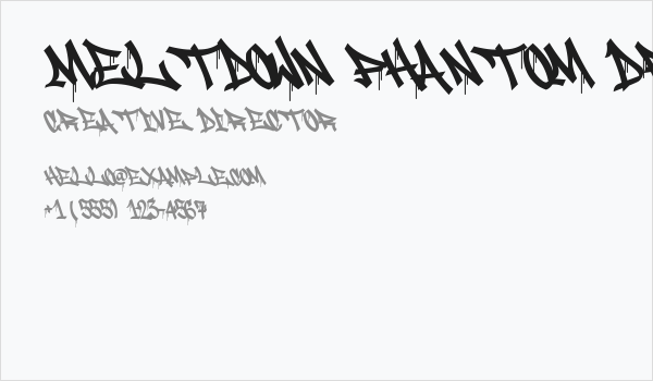 Meltdown Phantom Drip Drip Business Card