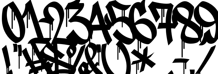 Meltdown Phantom Swash Drip Drip Font Alte caractere