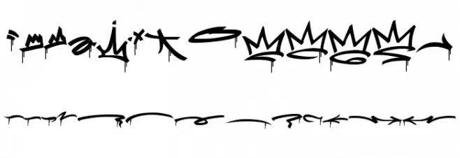 Meltdown Phantom Swash Drip Drip Caratteri MINUSCOLO