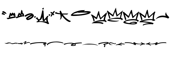 Meltdown Phantom Swash Font Litere mici