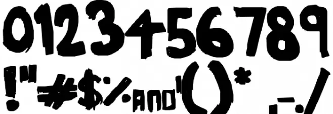 Meltdown Un-Radiated Font OTHER CHARS