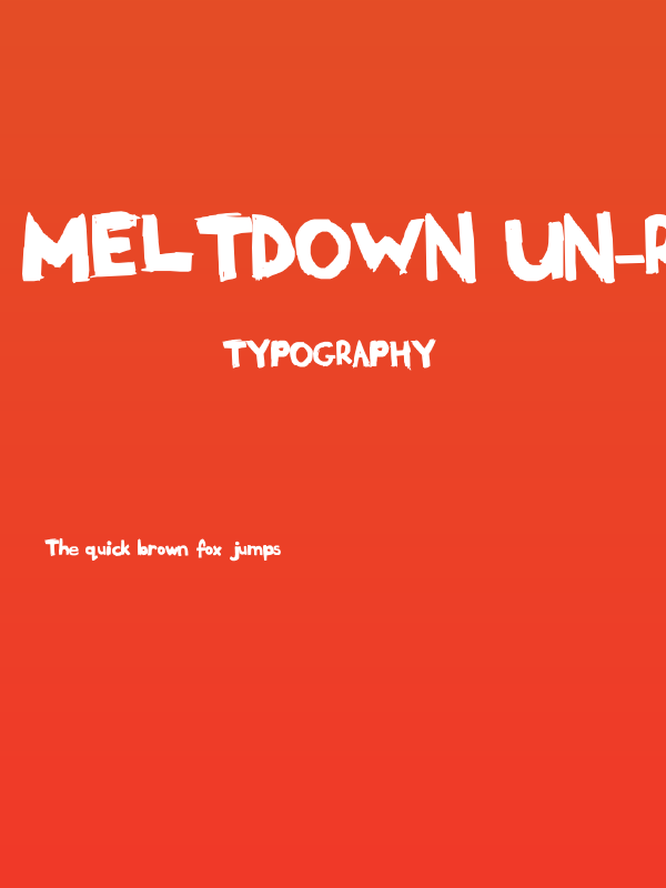 Meltdown Un-Radiated Poster