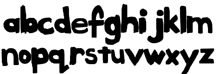 Meltdown Un-Radiated Font LOWERCASE