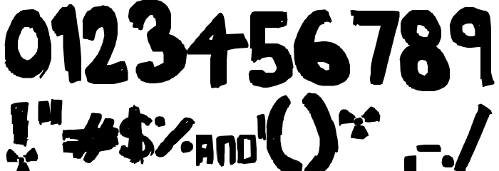 Meltdown Font OTHER CHARS