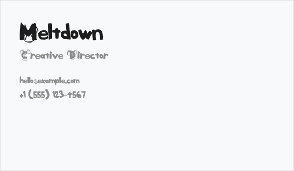 Meltdown Business Card