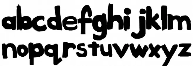 Meltdown フォント 小文字