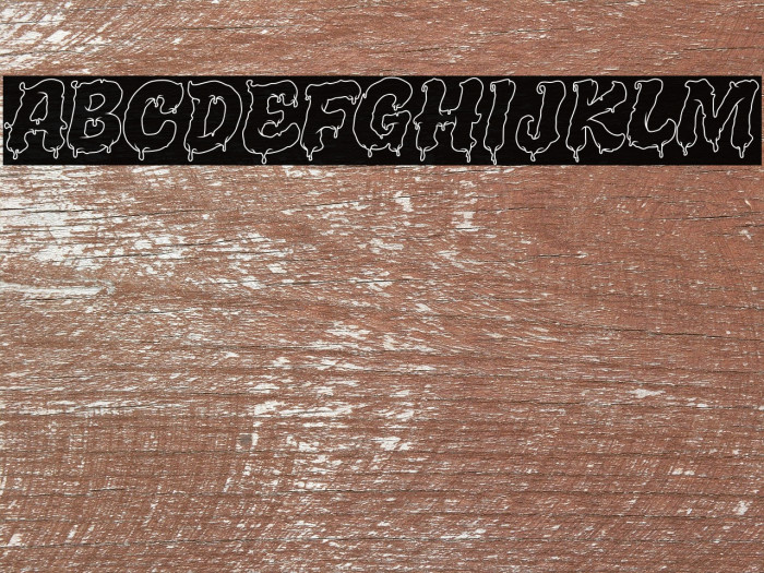 Melted Brain Outline Demo Font examples