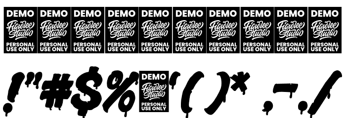 Melted Brain Shadow Demo Font Alte caractere