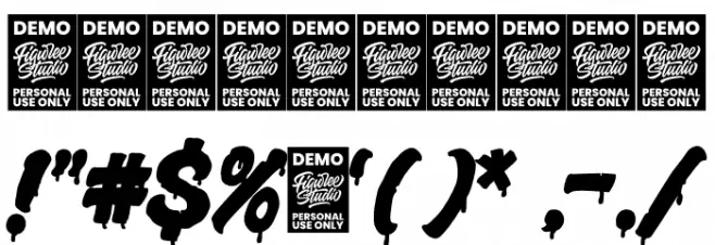 Melted Brain Shadow Demo Font OTHER CHARS