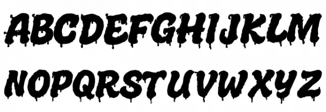 Melted Brain Shadow Demo Font UPPERCASE