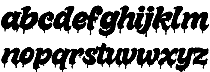 Melted Brain Shadow Demo Font Litere mici