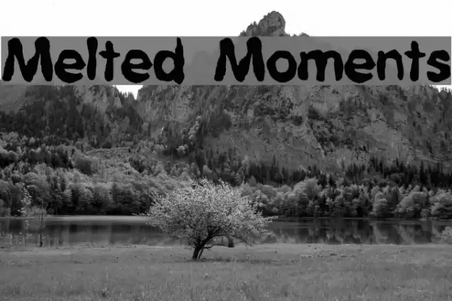 Melted Moments Font examples