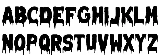 Melted Monster Schriftart Groß
