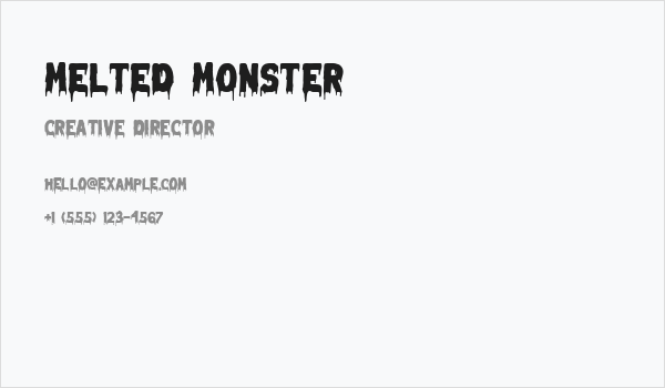 Melted Monster Business Card
