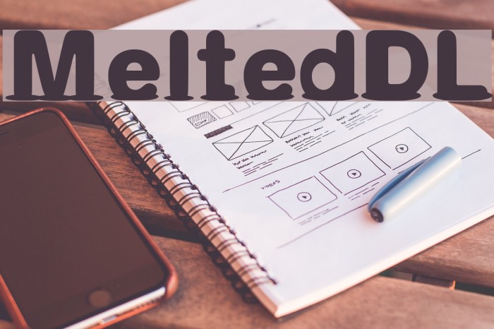 Melted_DL Font examples