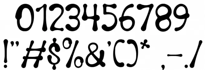 Melting Dessert Шрифта ДРУГИЕ символов