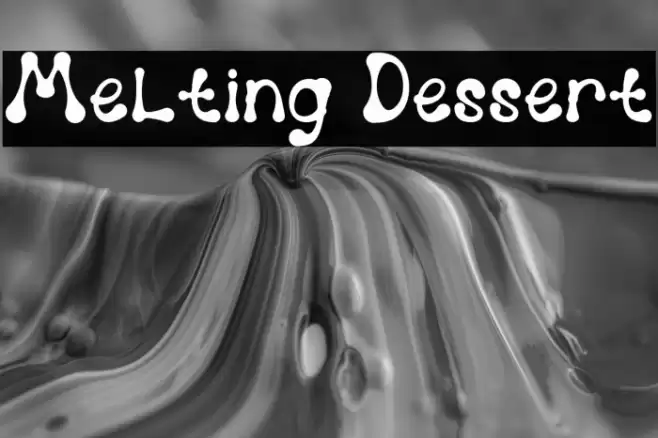 Melting Dessert Font examples