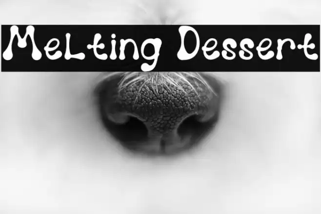 Melting Dessert Font examples