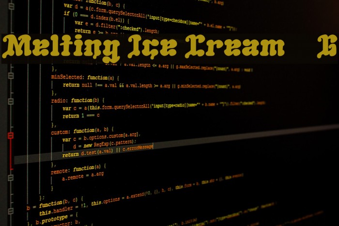 Melting Ice Cream__G Font examples