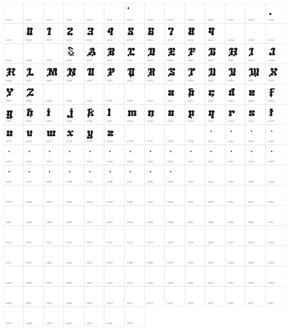 Melting Ice Cream__G Character Map
