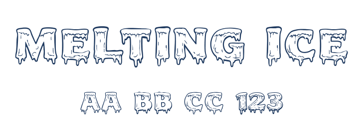 Melting Ice Font Preview