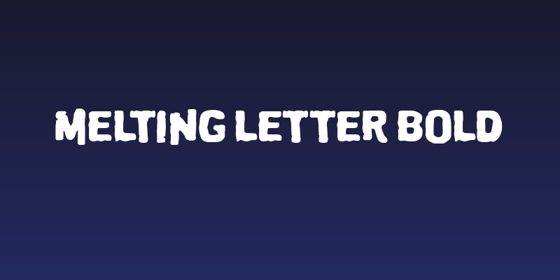 Melting Letter Bold Social Header