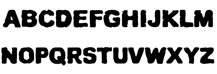 Melting Letter Bold Font LOWERCASE