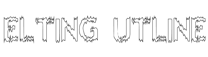 Melting Outline  नि: शुल्क फ़ॉन्ट्स डाउनलोड