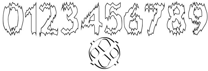 Melting Outline Font OTHER CHARS