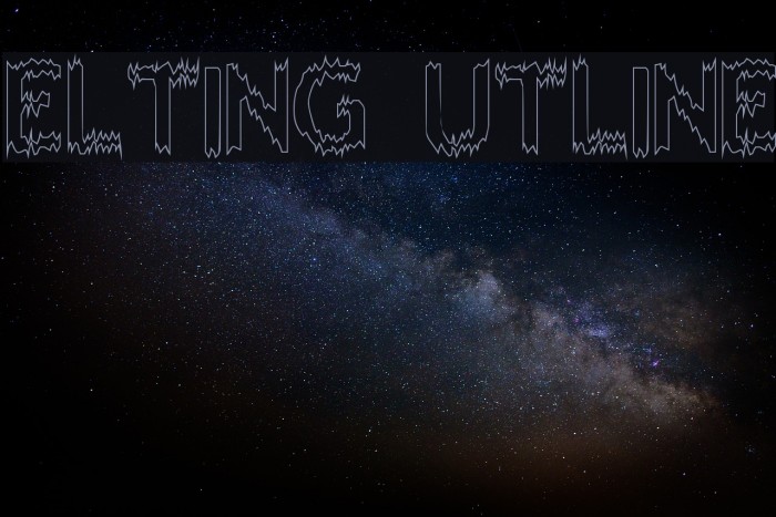 Melting Outline Font examples