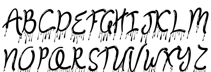 Melting Words Demo Italic Font Litere mari