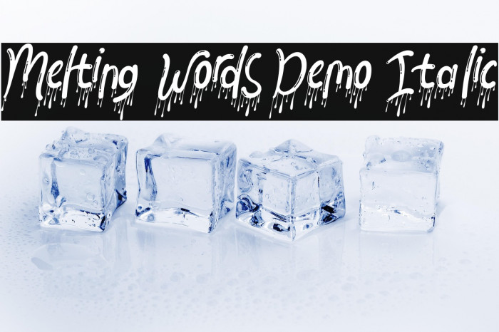 Melting Words Demo Italic Font examples