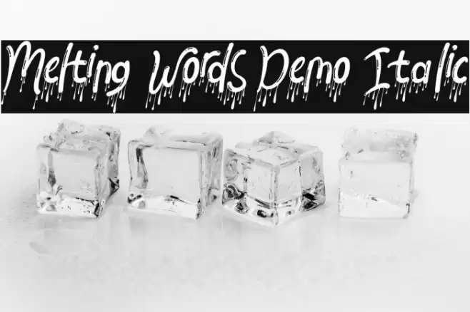 Melting Words Demo Italic Font examples