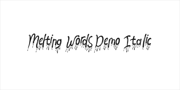 Melting Words Demo Italic Logo