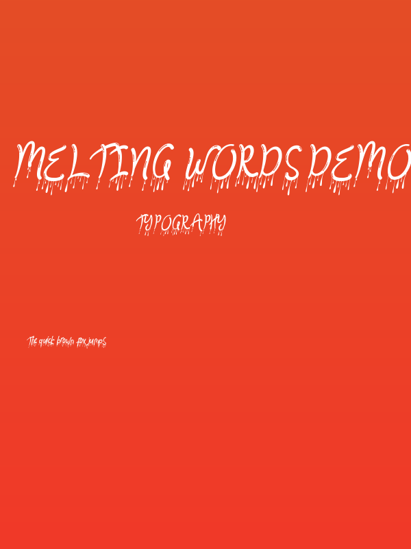 Melting Words Demo Italic Poster