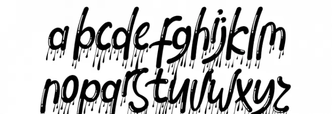 Melting Words Demo Italic Font LOWERCASE