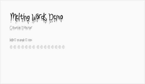 Melting Words Demo Business Card