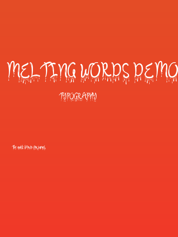 Melting Words Demo Poster
