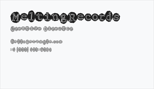 MeltingRecords Business Card