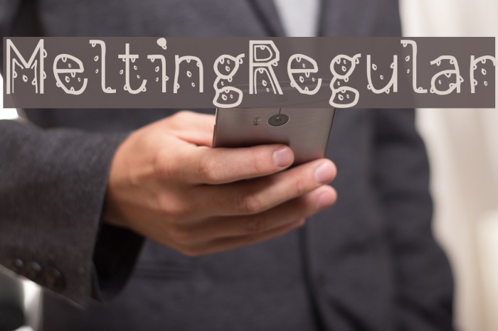 MeltingRegular Font examples