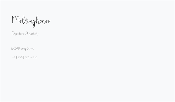 Meltinghones Business Card