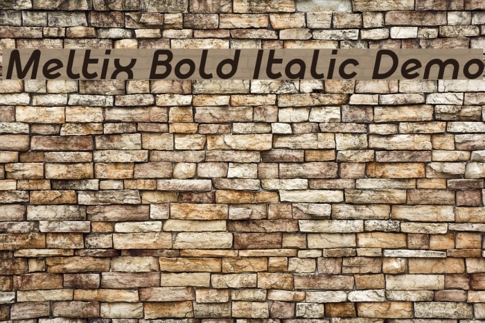 Meltix Bold Italic Demo Font examples