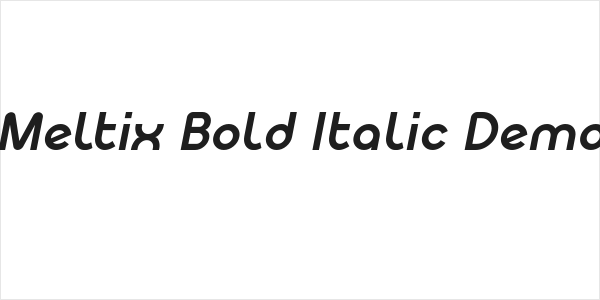 Meltix Bold Italic Demo Logo