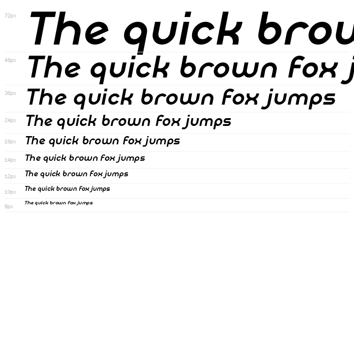 Meltix Bold Italic Demo Waterfall