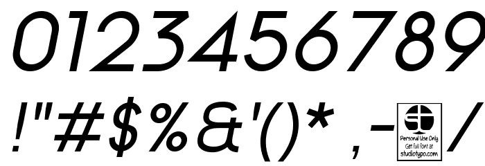 Meltix Italic Demo Font OTHER CHARS