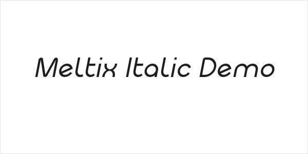 Meltix Italic Demo Logo