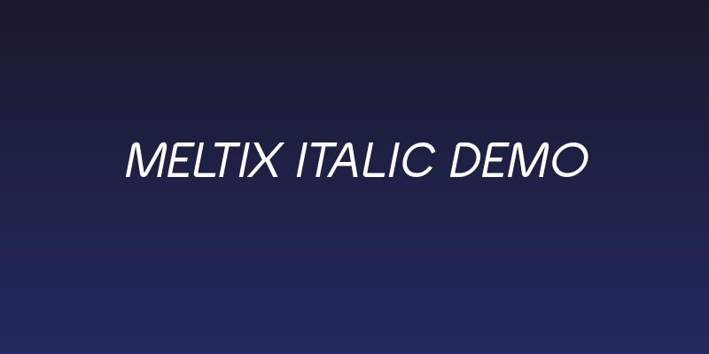 Meltix Italic Demo Social Header